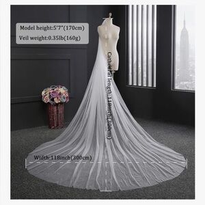 Elegant Cathedral Length Wedding Veil